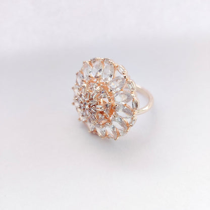 Opal Touch - Ivory Whispers Rose Gold Ring - Ring