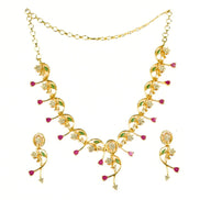 Necklace - Jade & Ruby Symphony Necklace - Opal Touch