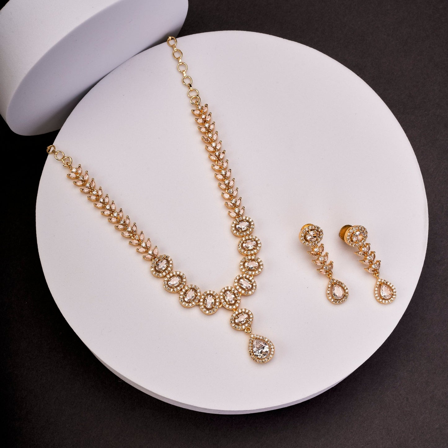 Necklace - Jasmine Glow Gold Plated Necklace - Opal Touch