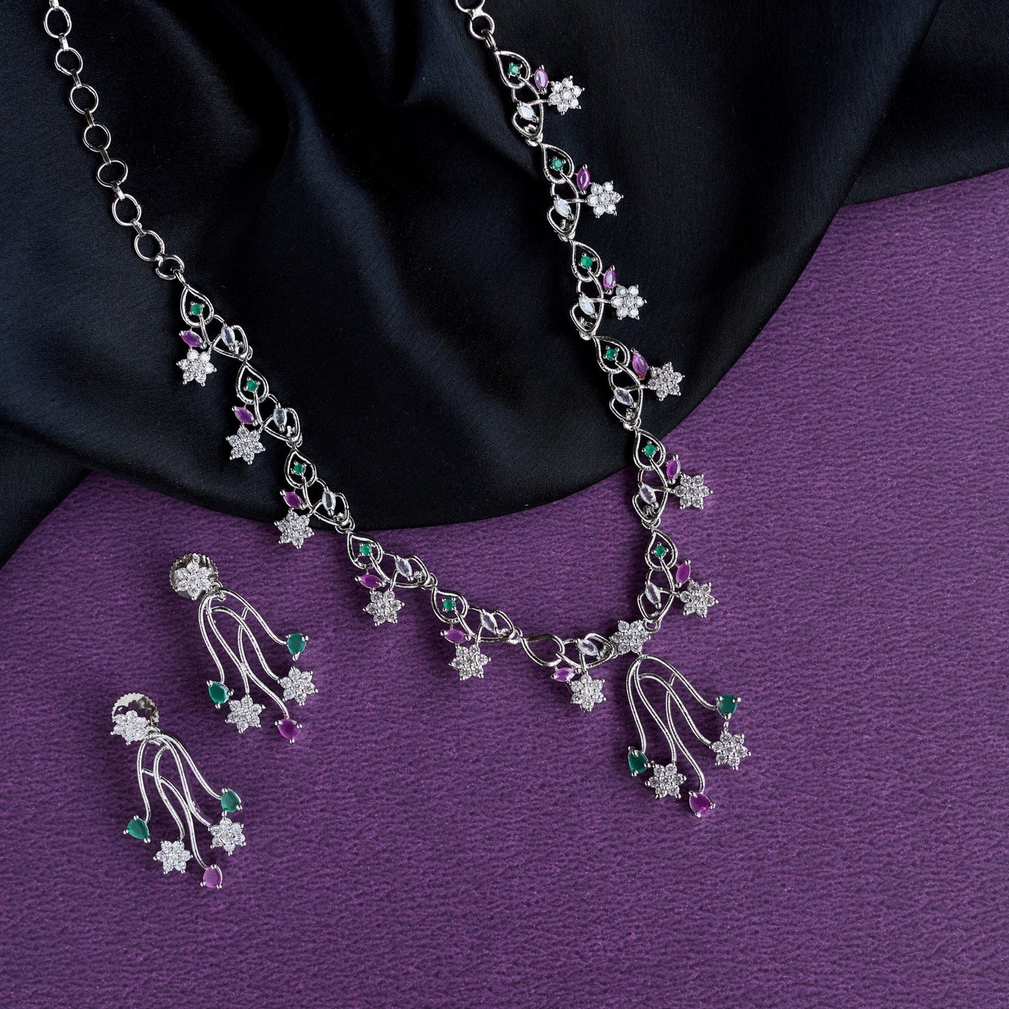 Necklace - Jeweled Harmony Necklace - Opal Touch