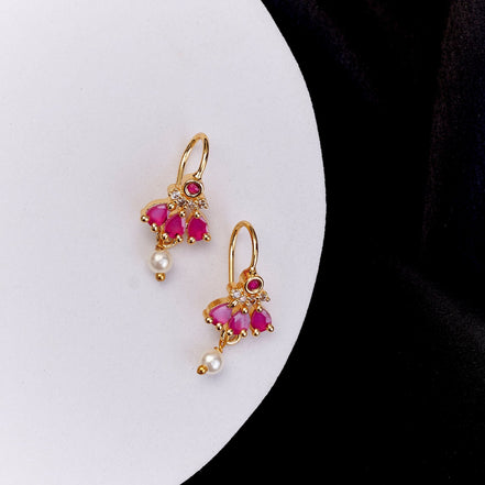 Earrings - Komal Kalika Gold Plated Earrings - Opal Touch