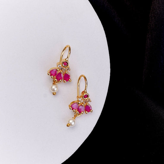 Earrings - Komal Kalika Gold Plated Earrings - Opal Touch