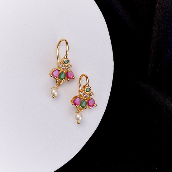 Earrings - Komal Kalika Gold Plated Earrings - Opal Touch