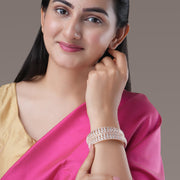Bangles - Kundan Cascade Rose Gold Plated Bangles - Opal Touch