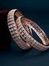 Bangles - Kundan Cascade Rose Gold Plated Bangles - Opal Touch