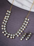 Necklace - Kundan Gold Plated Necklace Set with Earrings - Opal Touch