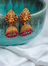 Jhumka - Lakshami Style Matte Plated Jhumka - Opal Touch