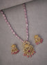 Locket Set - Lakshmi Enachanted Gold Plated Locket Set with Earrings - Opal Touch