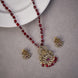 Locket Set - Lakshmi Enachanted Mehendi Locket Set with Earrings - Opal Touch