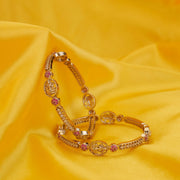 Bangles - Lakshmi Enchanted Mehendi Plated Bangles - Opal Touch