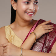 Bangles - Lakshmi Enchanted Mehendi Plated Bangles - Opal Touch