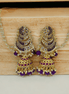 Opal Touch - Layered Jhumka With Moti Chain - Jhumka