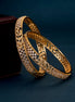 Bangles - Leaf Dazzle Gold Plated Bangles - Opal Touch