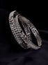 Bangles - Leaf Dazzle Rhodium Plated Bangles - Opal Touch
