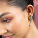 Leaflet Pearl Stated Gold and Silver Plated Earrings - Opal Touch