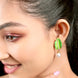 Leaflet Pearl Stated Gold and Silver Plated Earrings - Opal Touch