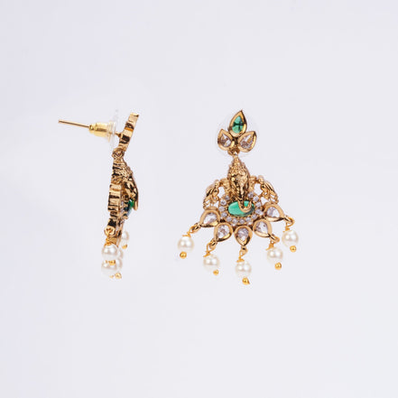 Earrings - Lord Ganesha Temple Drops - Opal Touch