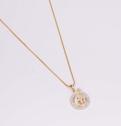 Locket Set - Lord Shiva Enchanted Gold Plated Locket Set - Opal Touch