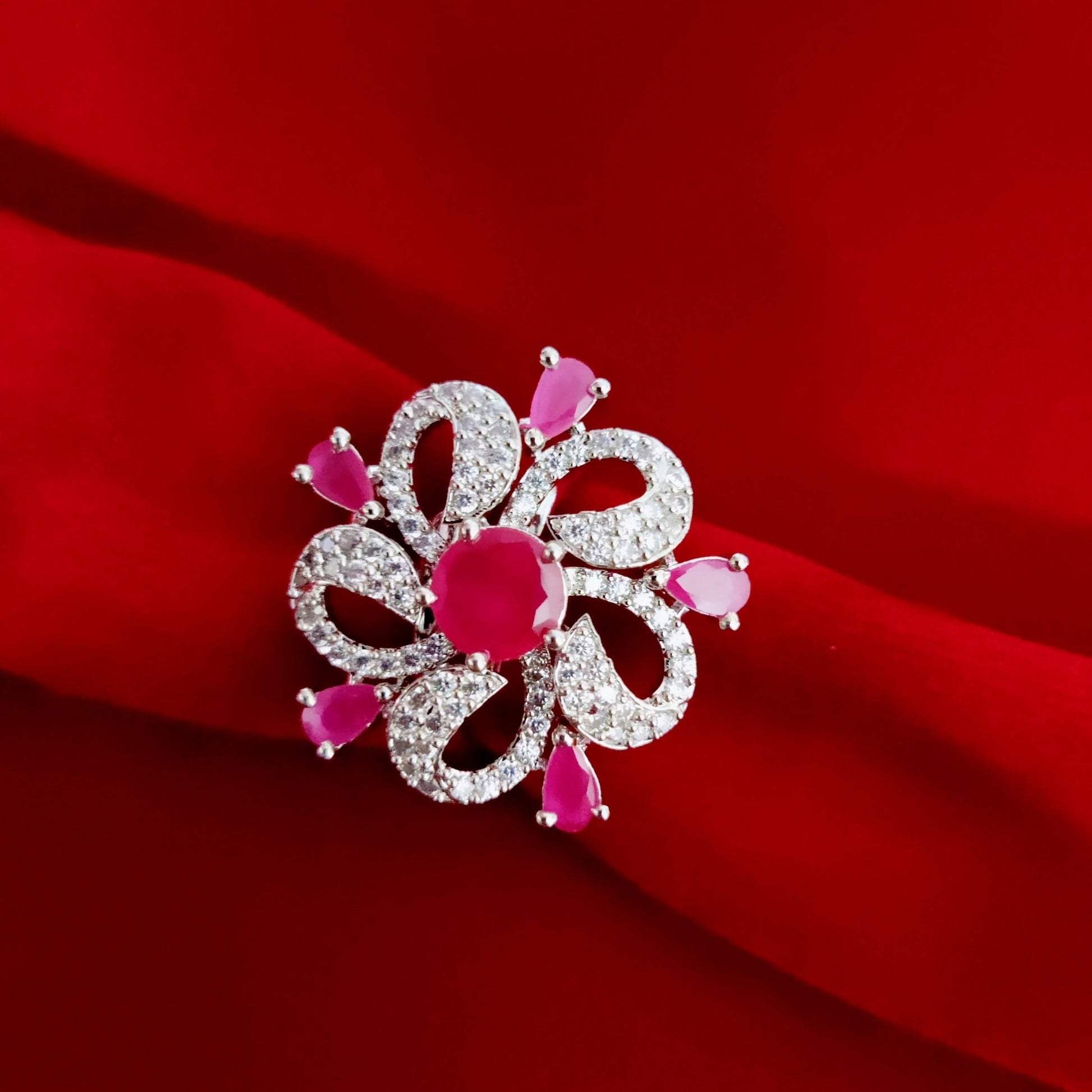 Opal Touch - Luminescent Beauty Rhodium Ring - Ring