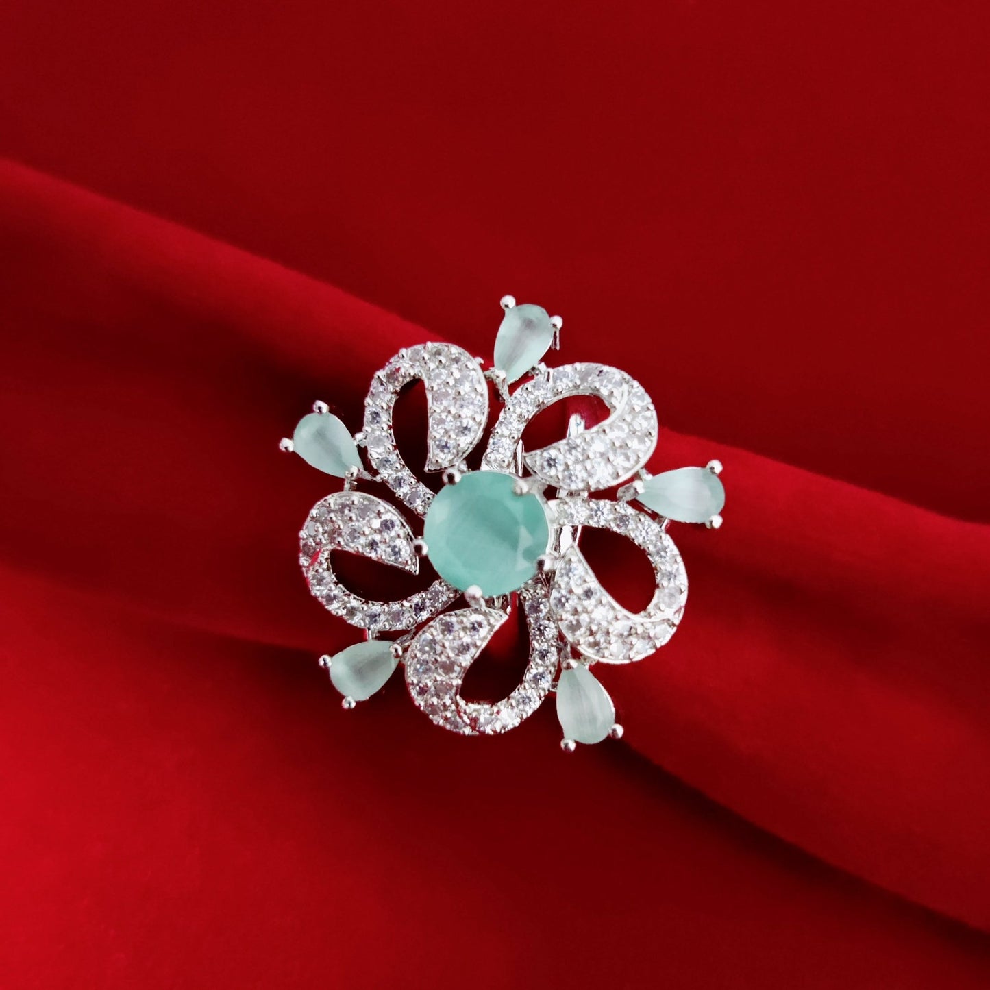 Opal Touch - Luminescent Beauty Rhodium Ring - Ring