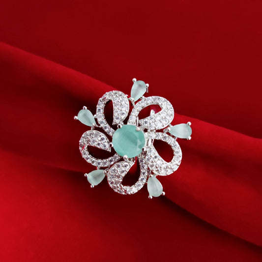 Opal Touch - Luminescent Beauty Rhodium Ring - Ring