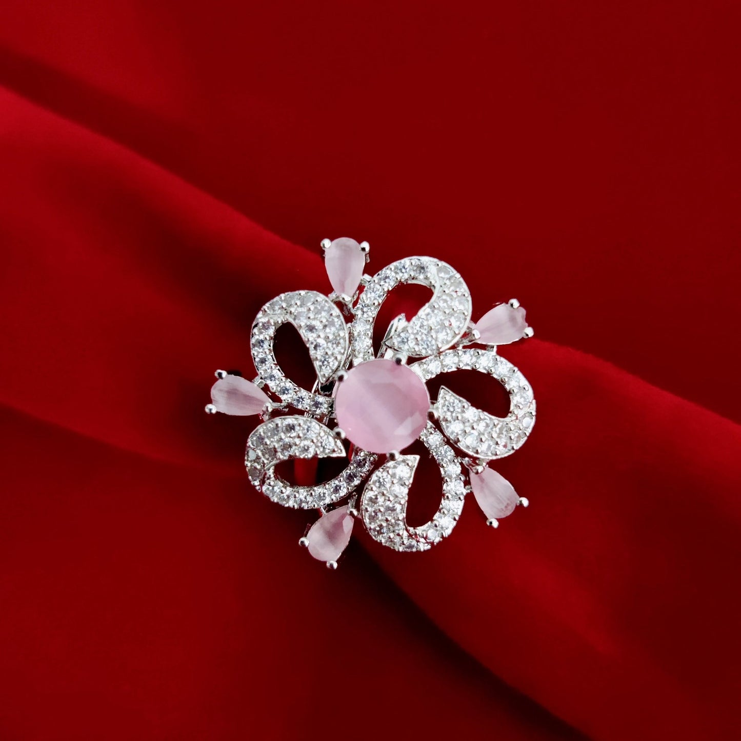 Opal Touch - Luminescent Beauty Rhodium Ring - Ring