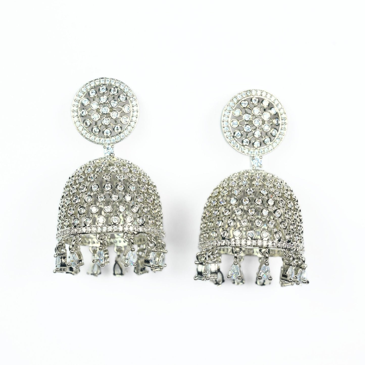 Luminous Moonlight Jhumka - Opal Touch