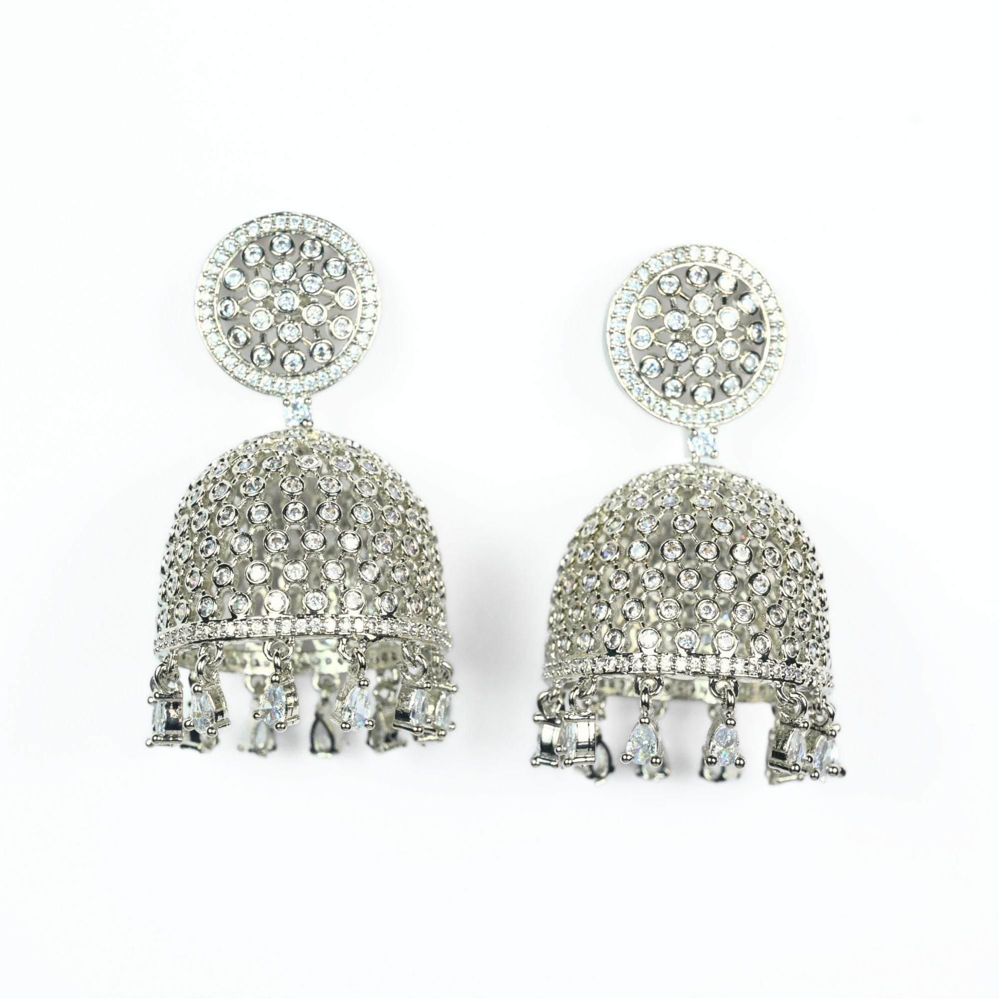 Luminous Moonlight Jhumka - Opal Touch