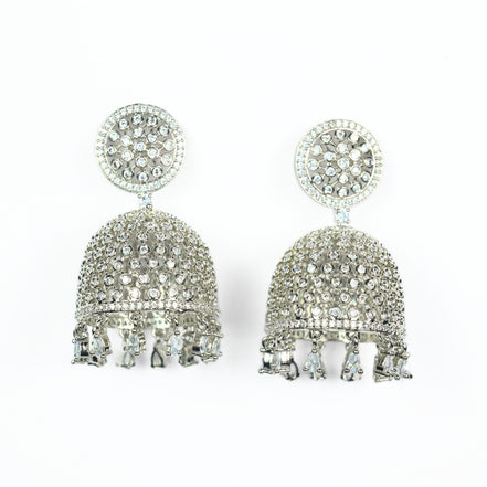 Luminous Moonlight Jhumka - Opal Touch