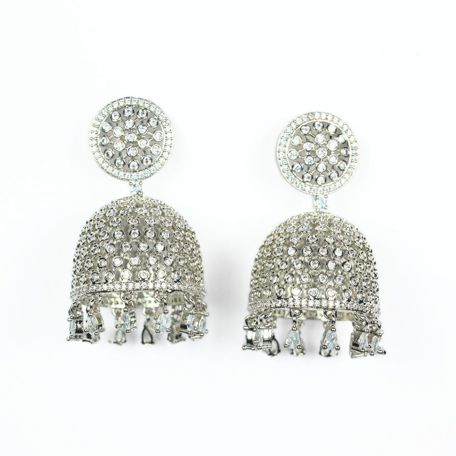 Luminous Moonlight Jhumka - Opal Touch