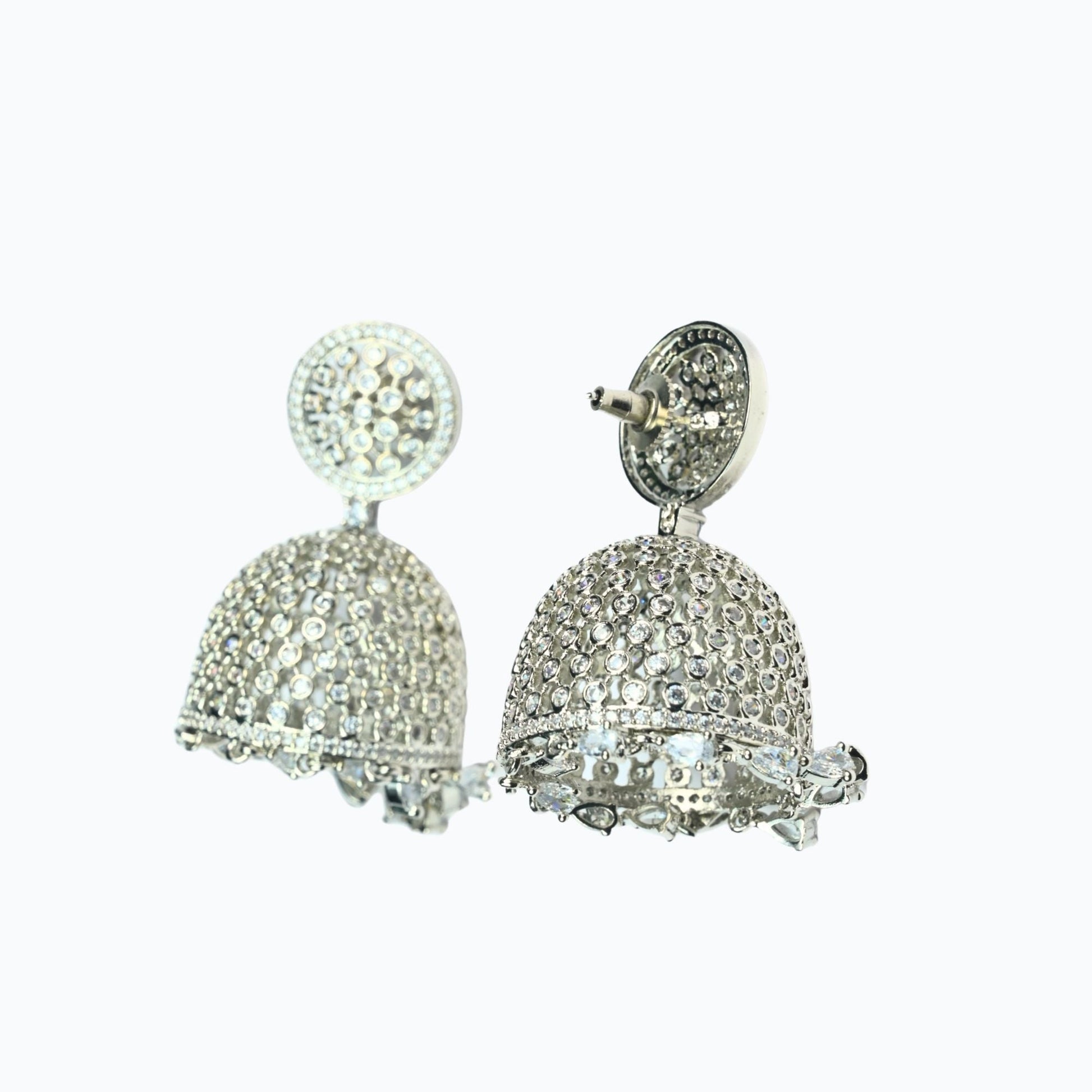 Luminous Moonlight Jhumka - Opal Touch