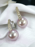 Opal Touch - Luminous Sparkle Purple Moti Earrings - Earrings