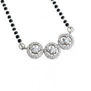 Luminous Vow Rhodium Mangalsutra - Opal Touch