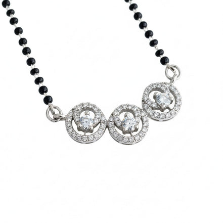 Luminous Vow Rhodium Mangalsutra - Opal Touch