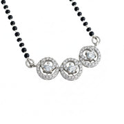 Luminous Vow Rhodium Mangalsutra - Opal Touch