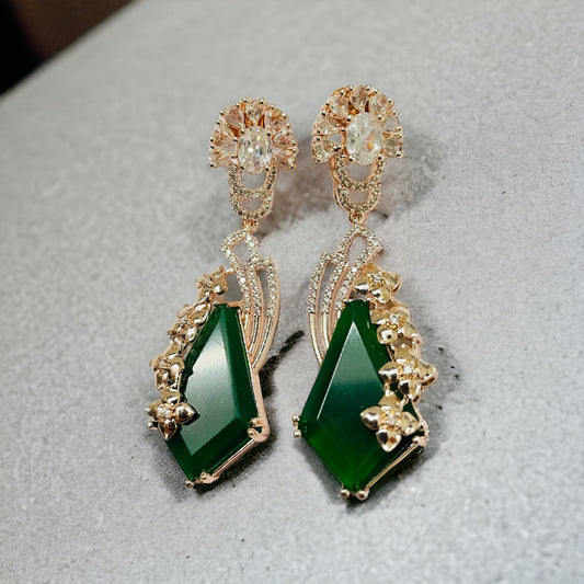 Earrings - Lush Leaf Lustre Earrings - Opal Touch