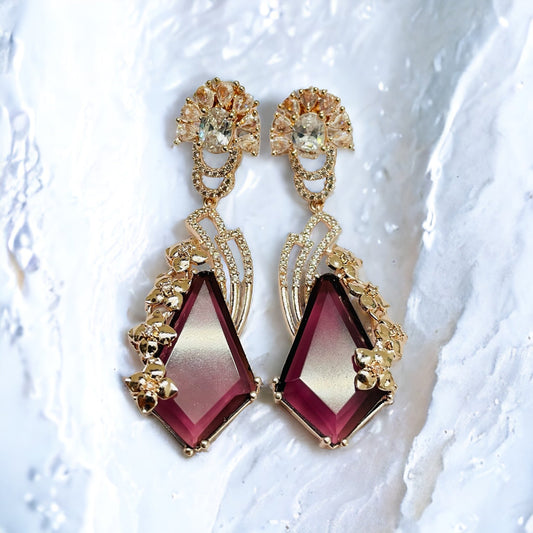 Earrings - Lush Leaf Lustre Earrings - Opal Touch