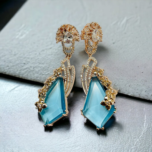 Earrings - Lush Leaf Lustre Earrings - Opal Touch