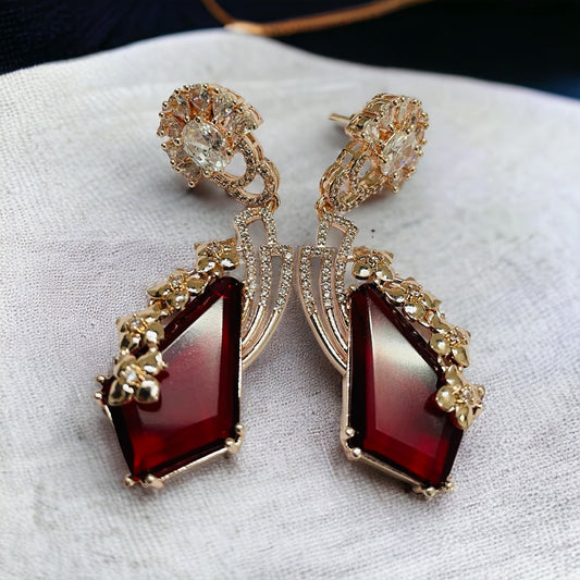 Earrings - Lush Leaf Lustre Earrings - Opal Touch