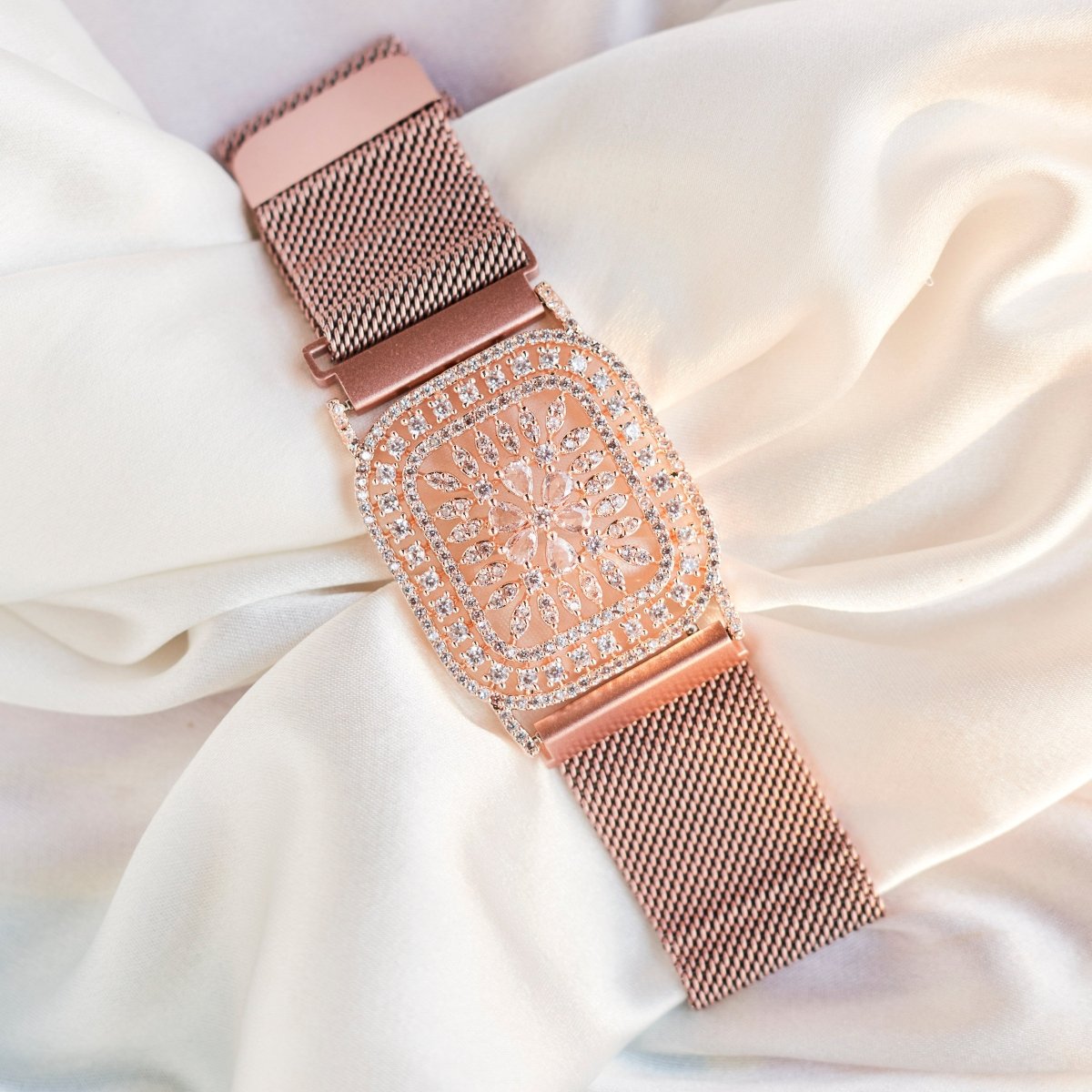 Luxe Band Rose Gold Bracelet - Opal Touch