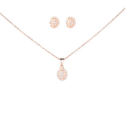 Opal Touch - Luxe Rose Gold Locket Set with Diamante and Pearl - Locket Set