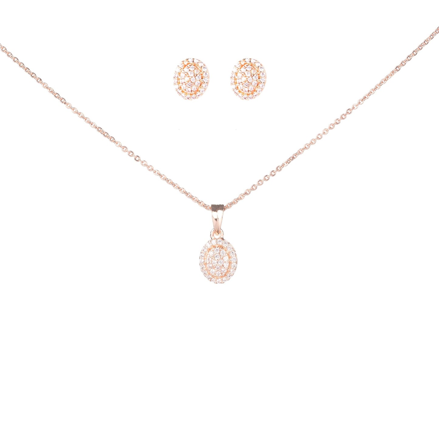 Opal Touch - Luxe Rose Gold Locket Set with Diamante and Pearl - Locket Set