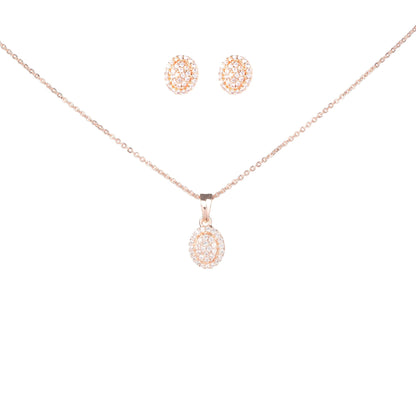 Opal Touch - Luxe Rose Gold Locket Set with Diamante and Pearl - Locket Set