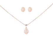 Opal Touch - Luxe Rose Gold Locket Set with Diamante and Pearl - Locket Set