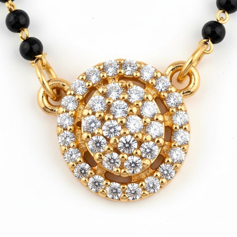Luxuriant Golden Mangalsutra - Opal Touch