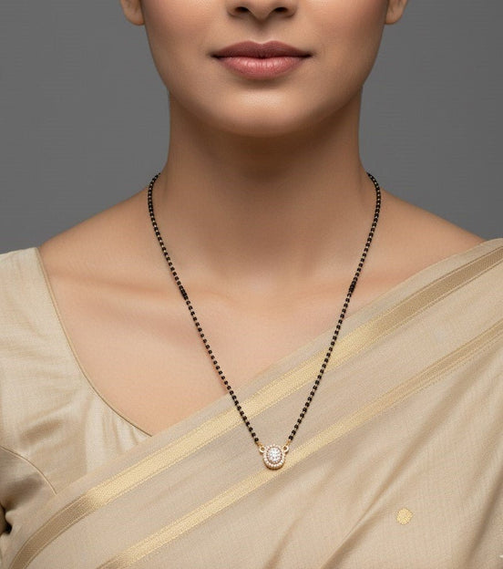 Luxuriant Golden Mangalsutra - Opal Touch