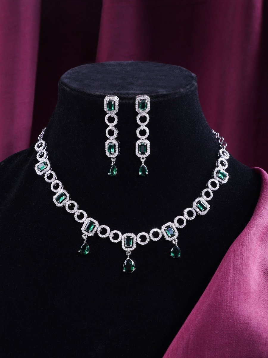 Luxury AD Jewelry Set with Earrings - Opal Touch