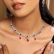 Luxury AD Jewelry Set with Earrings - Opal Touch