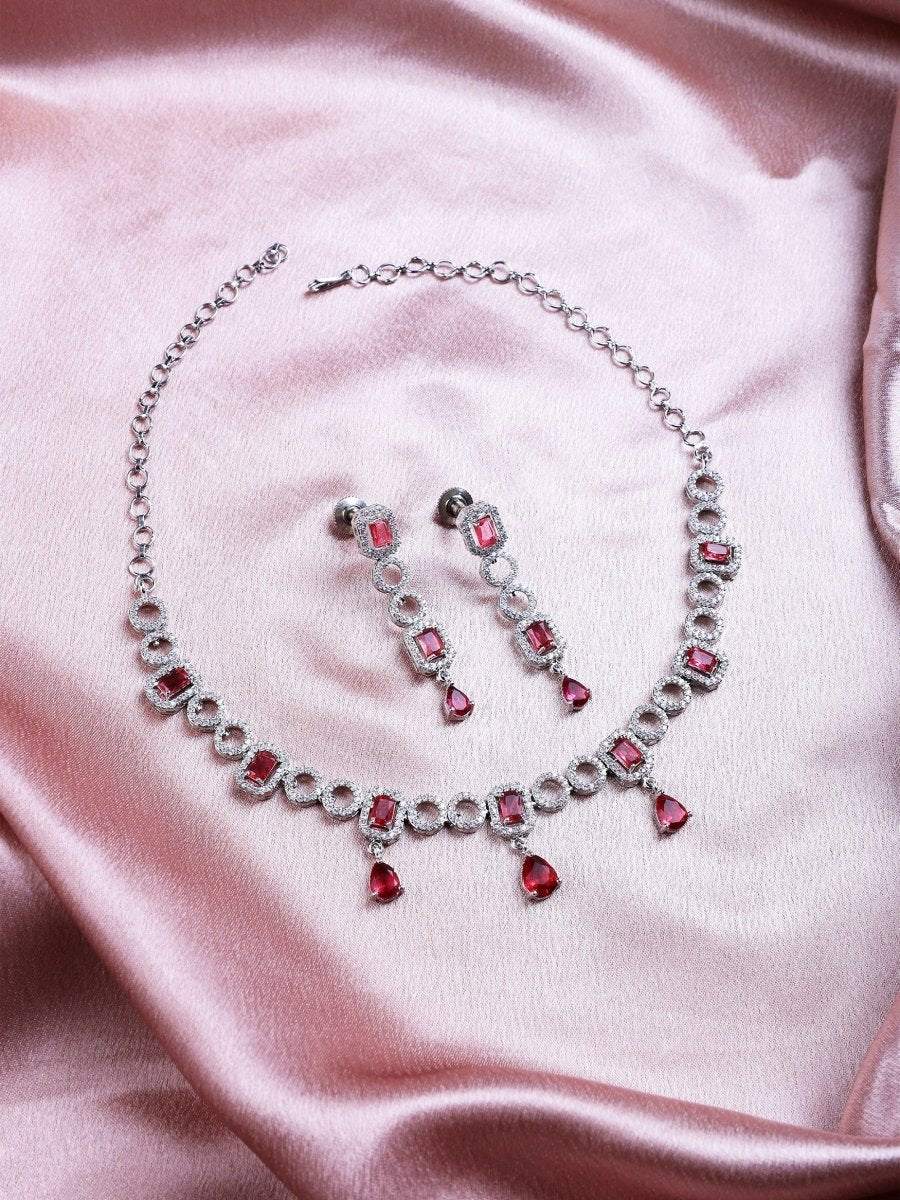 Luxury AD Jewelry Set with Earrings - Opal Touch