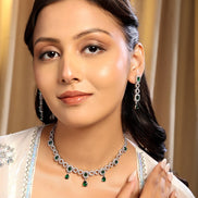 Luxury AD Jewelry Set with Earrings - Opal Touch
